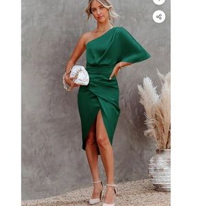 One-Shoulder Midi Dress